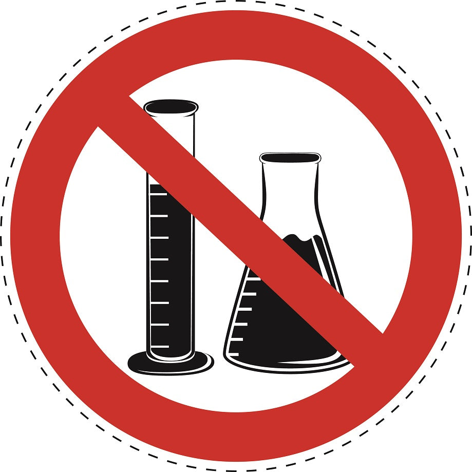 Prohibition sticker "No chemicals" made of PVC plastic, ES-SI29300