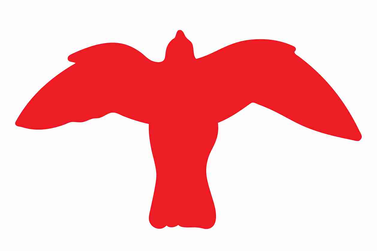 Bird protection sticker 10-50 cm LH-VOG-50-14, red color, made of weatherproof plastic