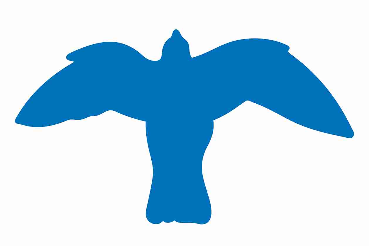 Bird protection sticker 10-50 cm LH-VOG-50-44, dark blue color, made of weatherproof plastic