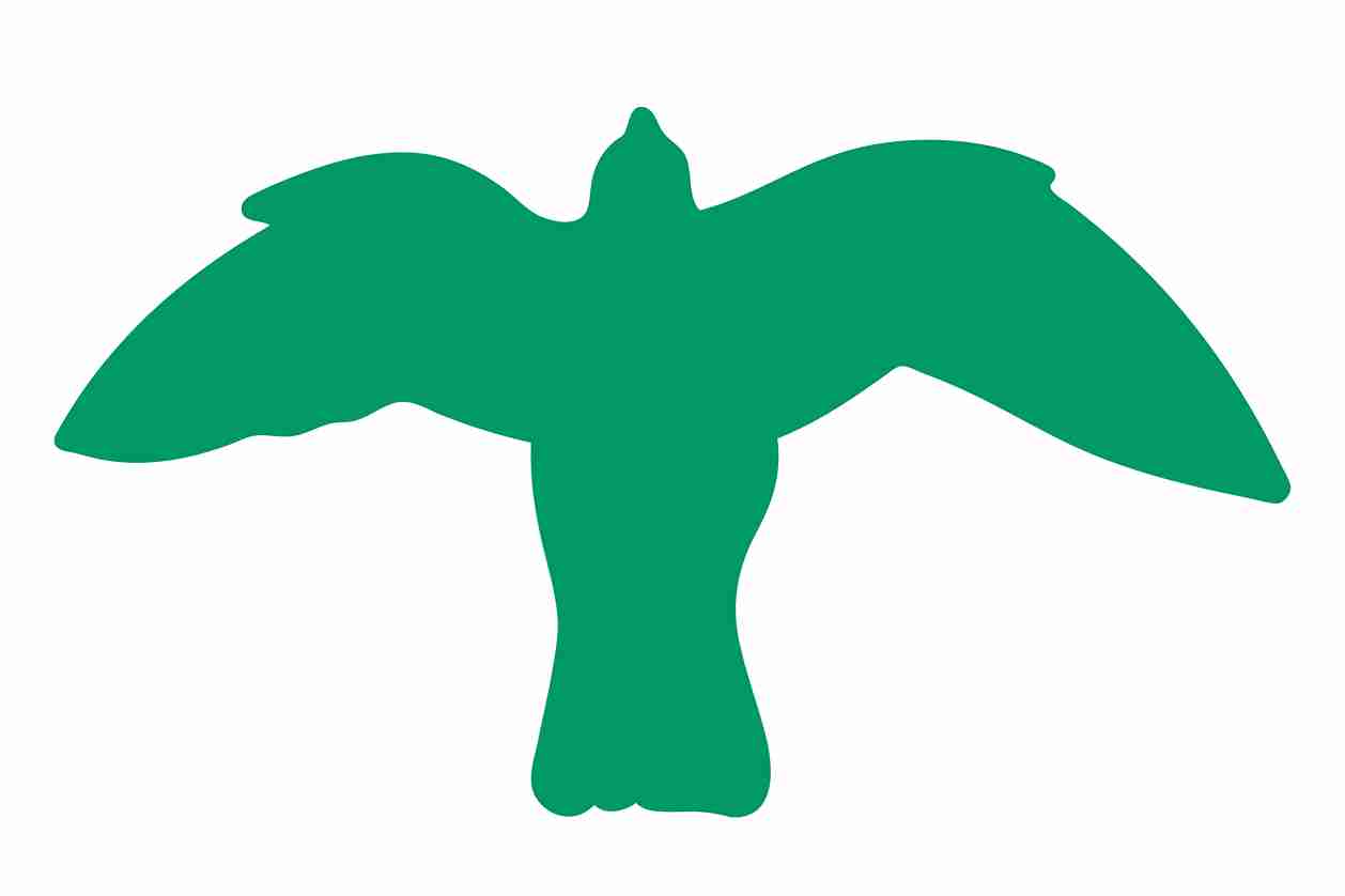 Bird protection sticker 10-50 cm LH-VOG-50-54, dark green color, made of weatherproof plastic