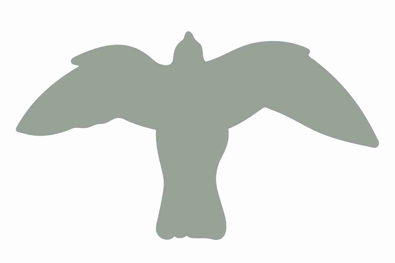Bird protection sticker 10-50 cm LH-VOG-50-91, light gray color, made of weatherproof plastic