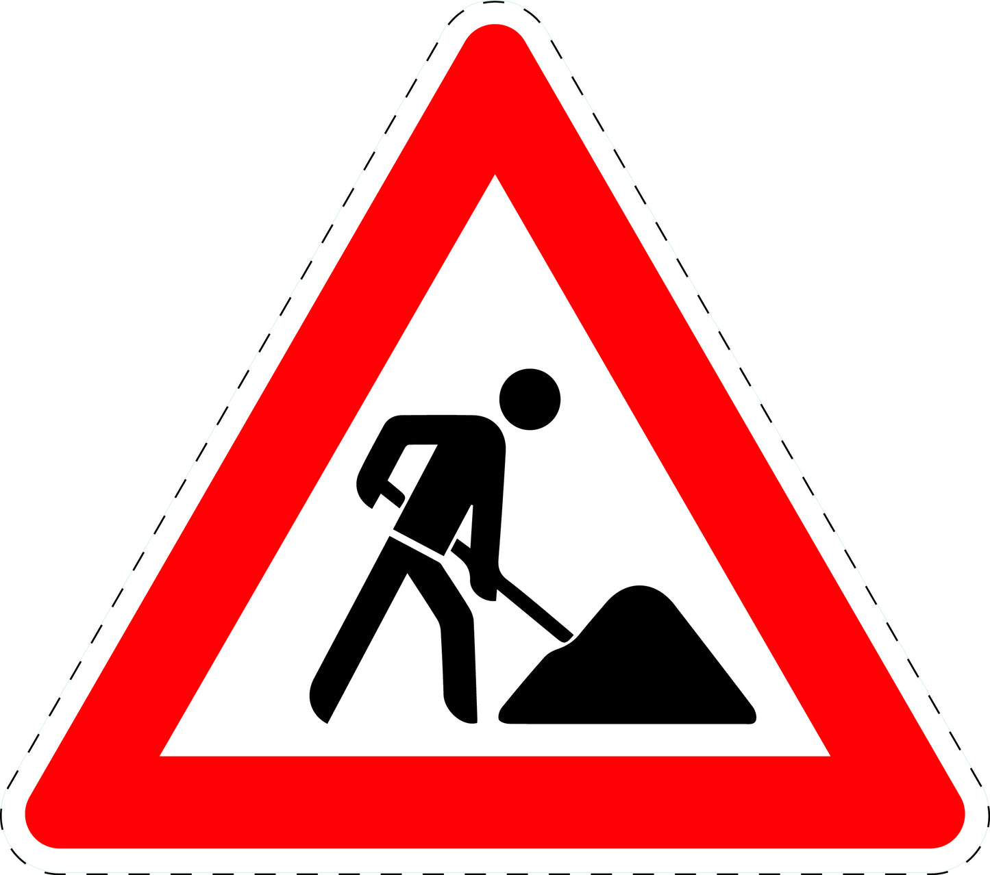 1 Stuk traffic sign "Road works" 20–70 cm LH-Verk-123