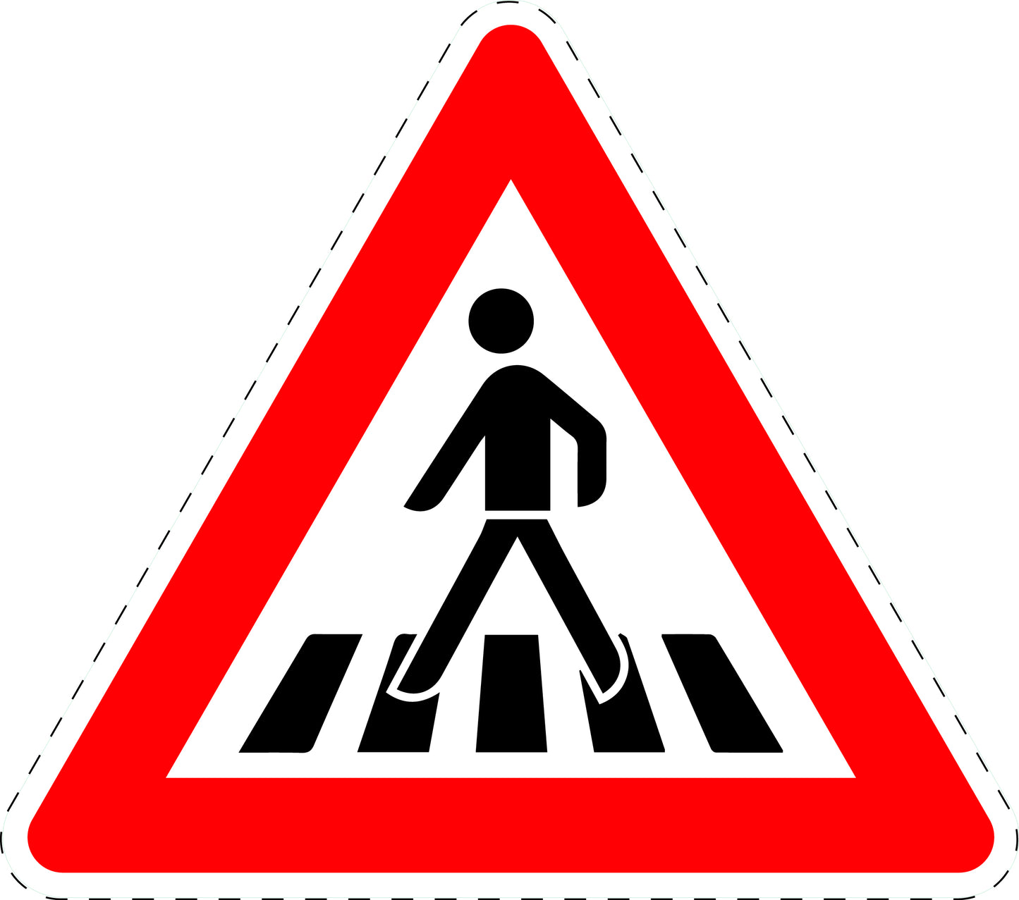 1 stuk traffic sign "Pedestrian crossing (installation right)" 20–70 cm LH-Verk-134-10