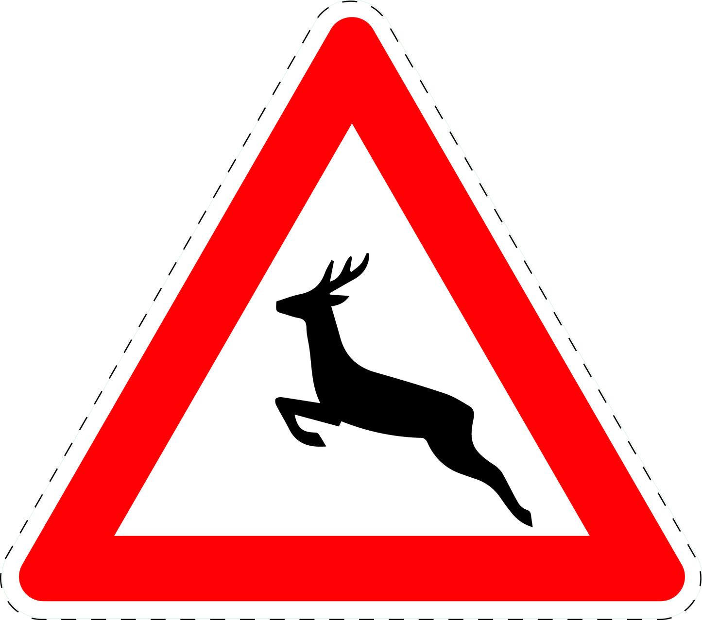 1 stuk traffic sign "Wild animals crossing (installation right)" 20–70 cm LH-Verk-142-10
