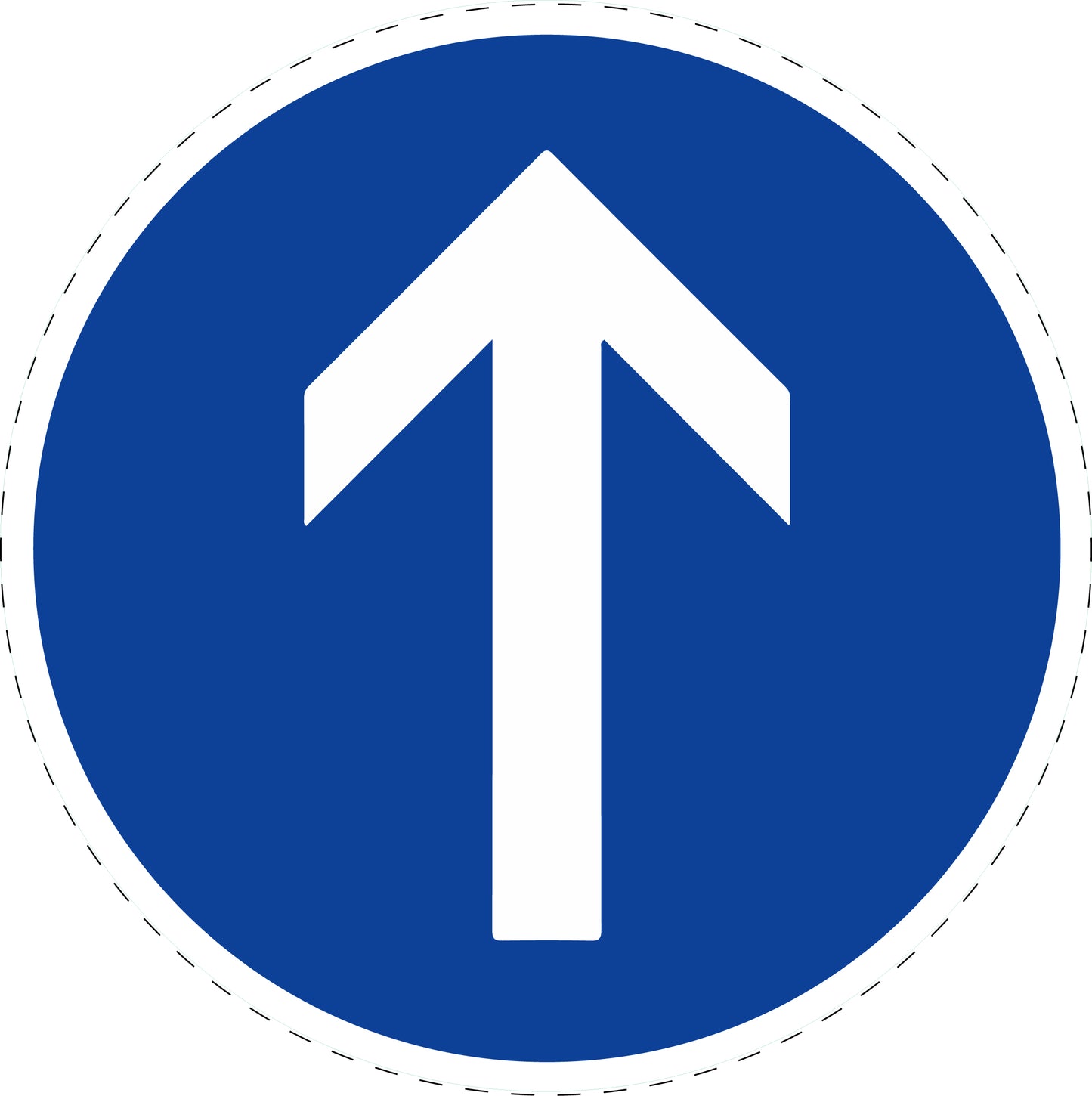 1 stuk traffic sign "Mandatory direction straight ahead" 20-70 cm LH-Verk-209-30