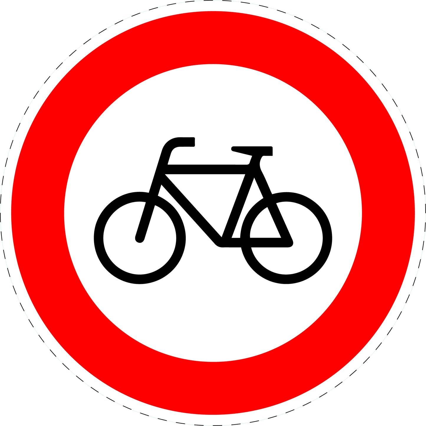 1 Stuk traffic sign "No Bicycles Allowed" –2-15 cm – LH-Verk-254