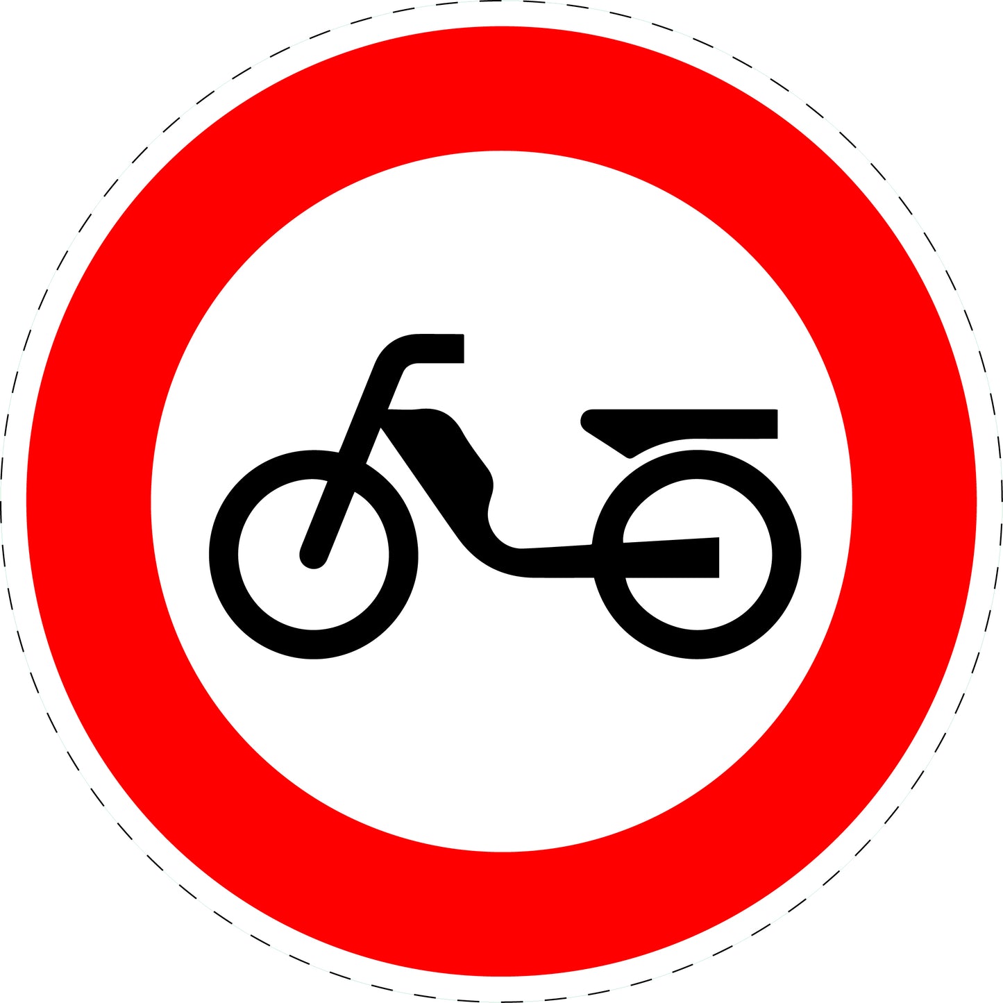 1 Stuk traffic sign "No mopeds allowed" – 20-70 cm – LH-Verk-256