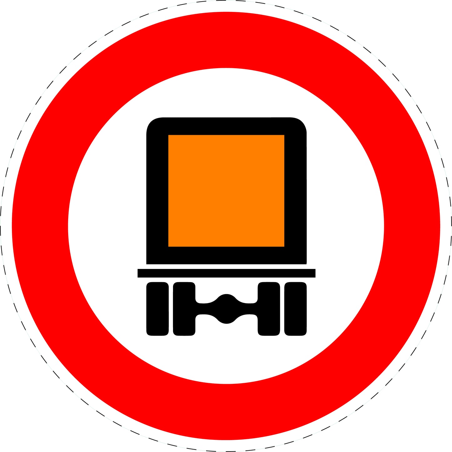 1 Stuk traffic sign "No vehicles carrying hazardous materials" – 2-15 cm – LH-Verk-261