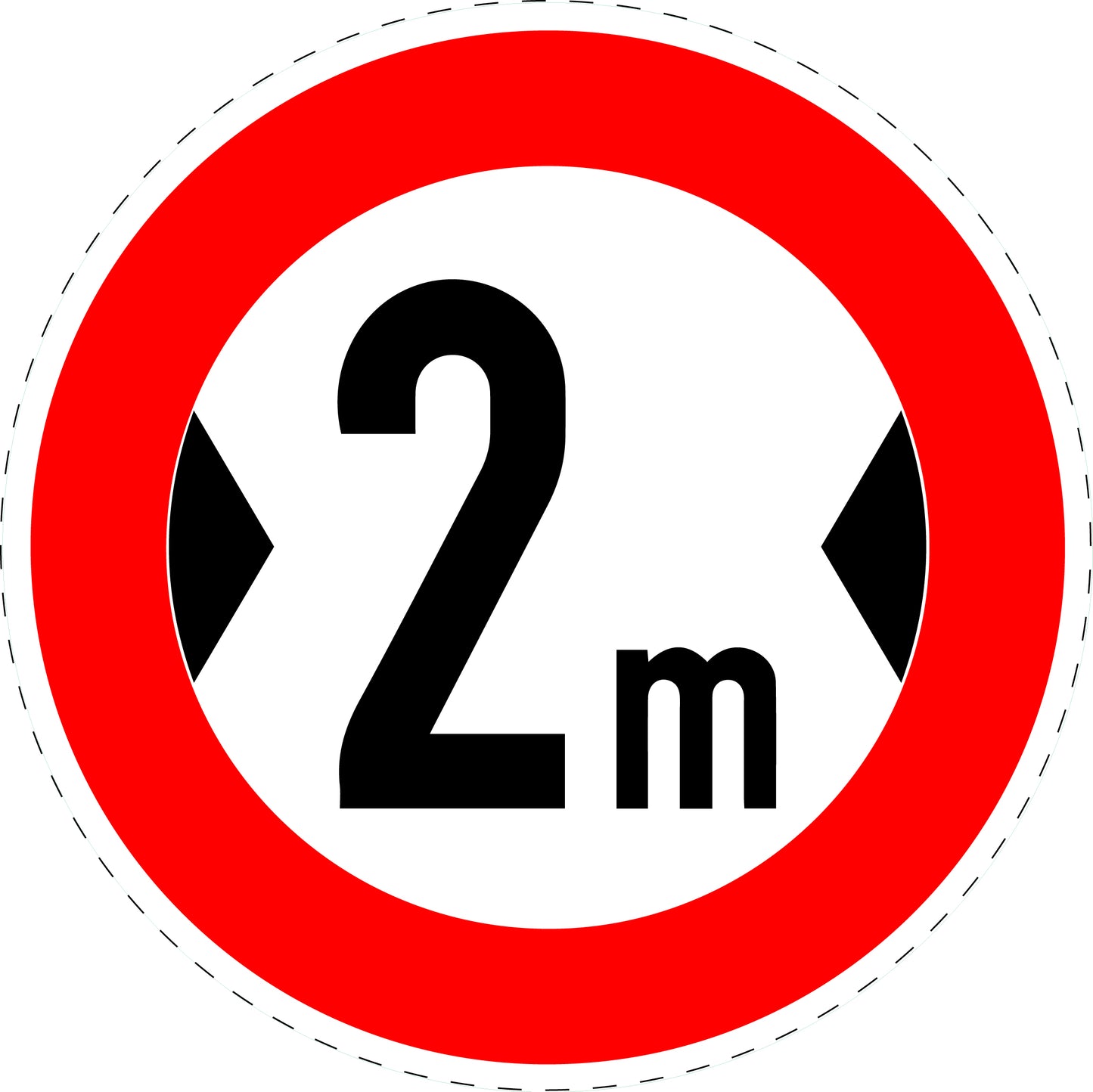 1 Stuk traffic sign "Maximum actual width" – 20-70 cm – LH-Verk-264