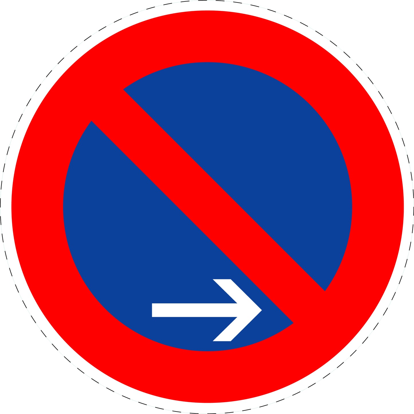 1 Stuk of traffic sign "No stopping" 2-15 cm LH-Verk-286-20