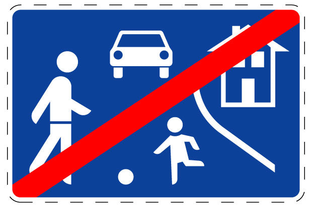 1 Stuk of traffic sign "End of a traffic-calmed area" 2-15 cm LH-Verk-326-50