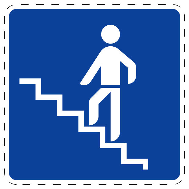 1 Stuk of traffic sign "Pedestrian Overpass" 20–70 cm LH-Verk-355-11