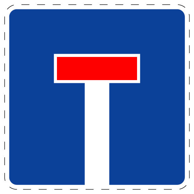1 Stuk of traffic sign "Dead End" 2-15 cm LH-Verk-357