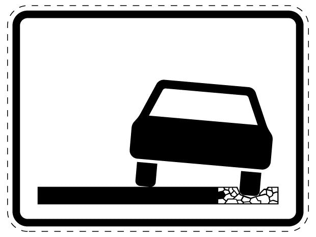 1 Stuk of traffic sign "Hard shoulder not passable for multi-lane motor vehicles" 2-15 cm LH-Verk-388