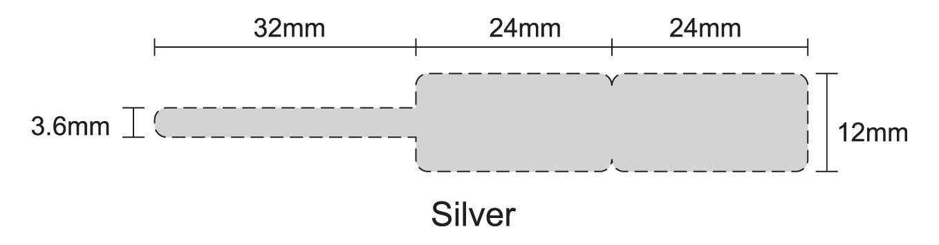 1000 jewellery/jeweller's labels, ring labels, 80x12mm on a roll. Strong adhesive, LH-Ju-8012-0