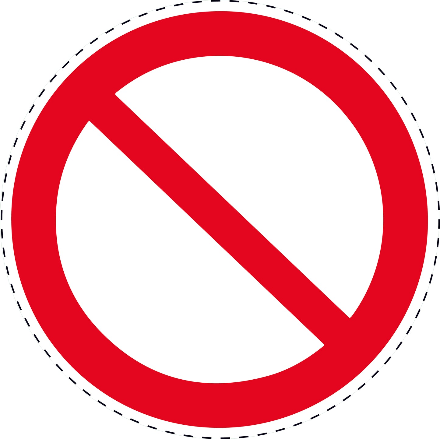 Prohibition sticker "Prohibition general" made of PVC plastic, ES-SI00