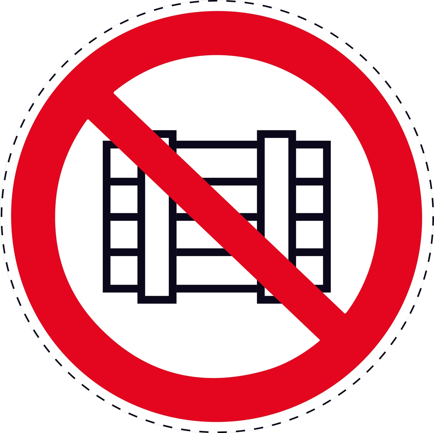 1 Stuck Prohibition sticker "Parking and storage prohibited" made of PVC plastic, ES-SI120