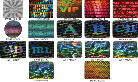 Hologram sticker, guarantee seal, security label from LabelsWorld BV