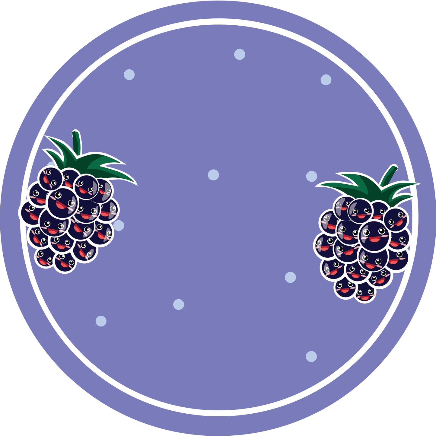 Jam stickers, preserving lables, household lables, round shape labels with matte finish LHMAR17030-Blackberry