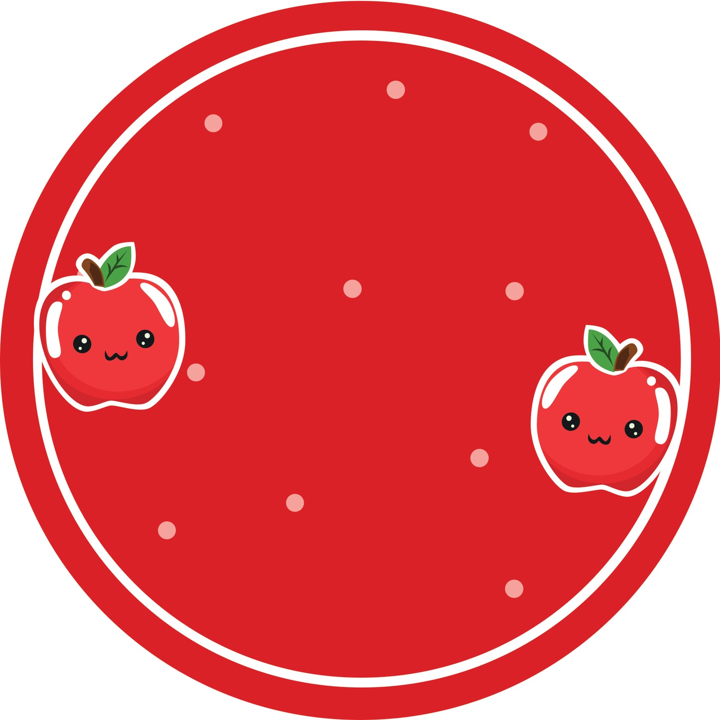 Jam stickers, preserving lables, household lables, round shape labels with matte finish LHMAR17040-Apple Red