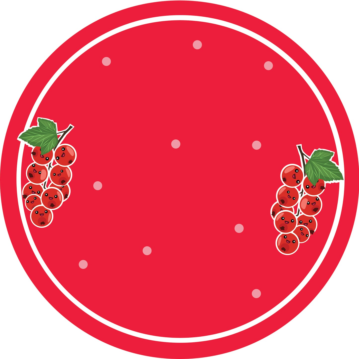Jam stickers, preserving lables, household lables, round shape labels with matte finish LHMAR17090-Red Currant