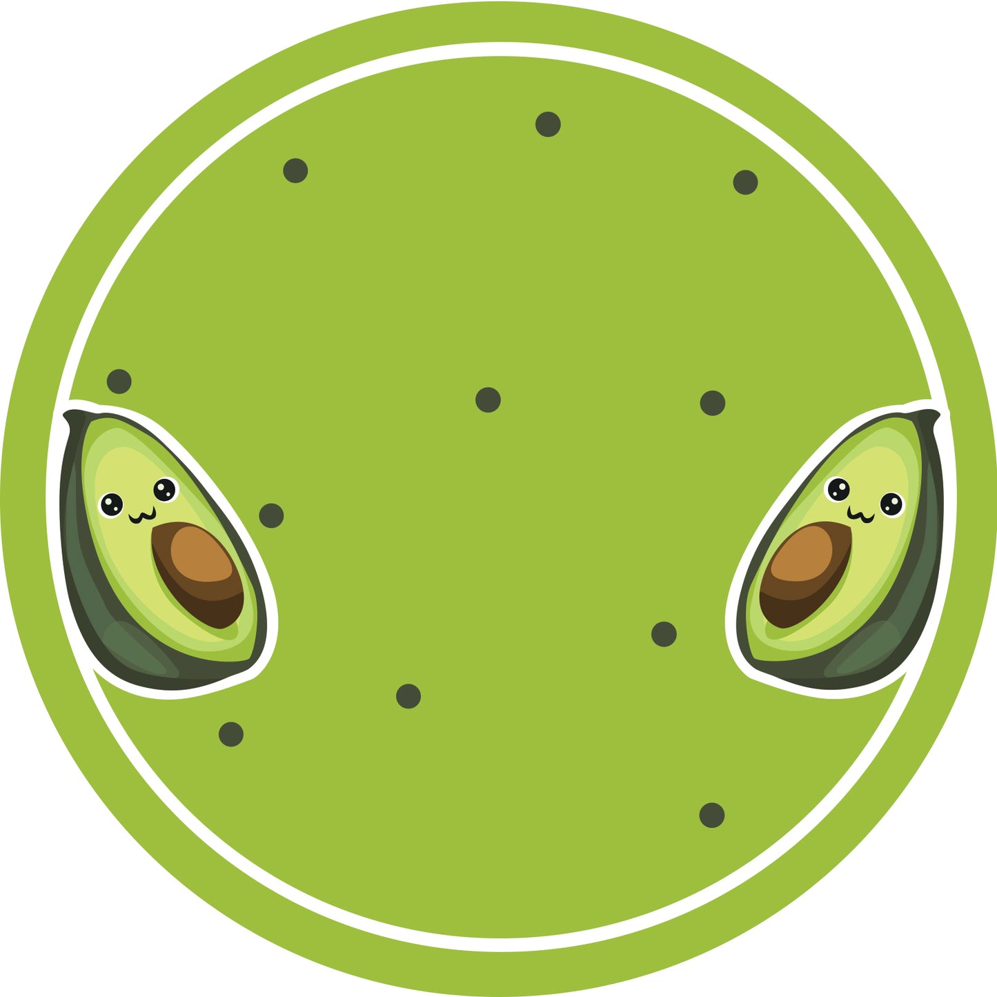 Jam stickers, preserving lables, household lables, round shape labels with matte finish LHMAR17240-Avocado