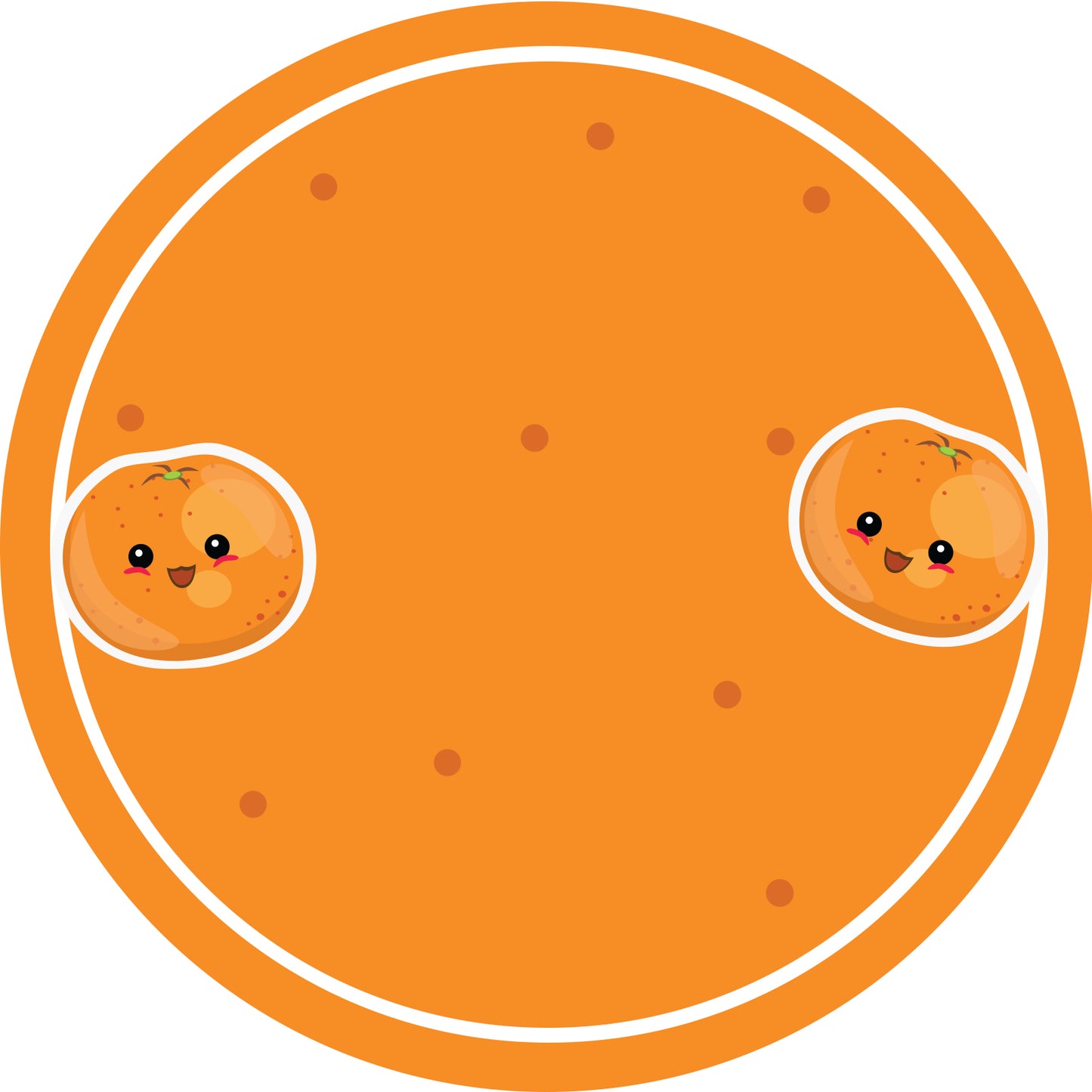 Jam stickers, preserving lables, household lables, round shape labels with matte finish LHMAR17320-Tangerine