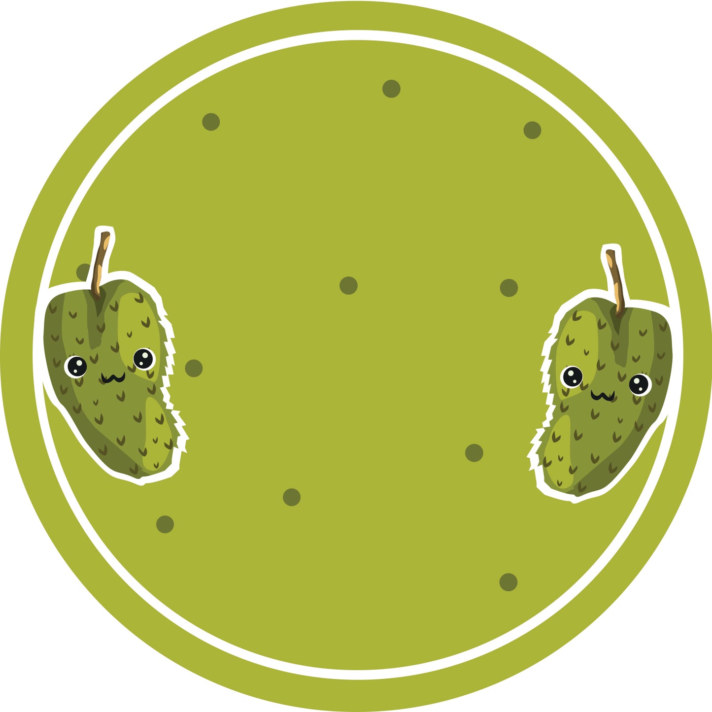 Jam stickers, preserving lables, household lables, round shape labels with matte finish LHMAR17360-Atemoya