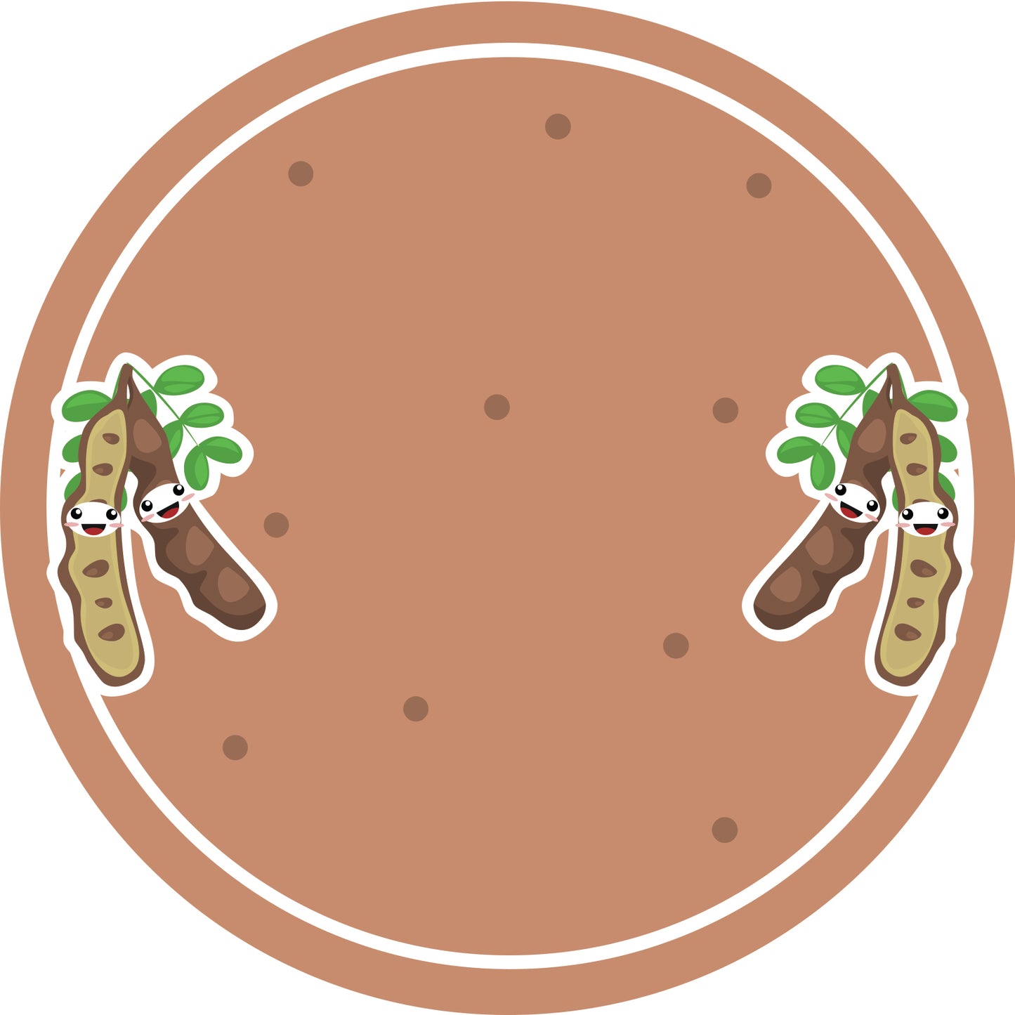 Jam stickers, preserving lables, household lables, round shape labels with matte finish LHMAR17390-Carob Tree