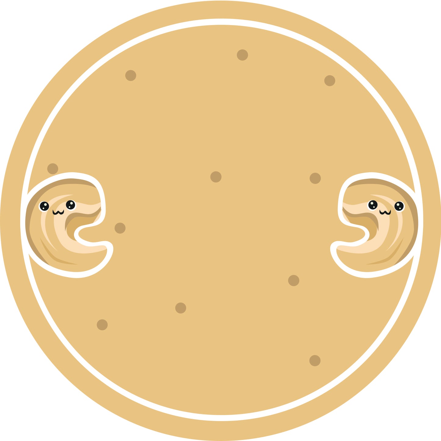 Jam stickers, preserving lables, household lables, round shape labels with matte finish LHMAR17410-Cashew Nut