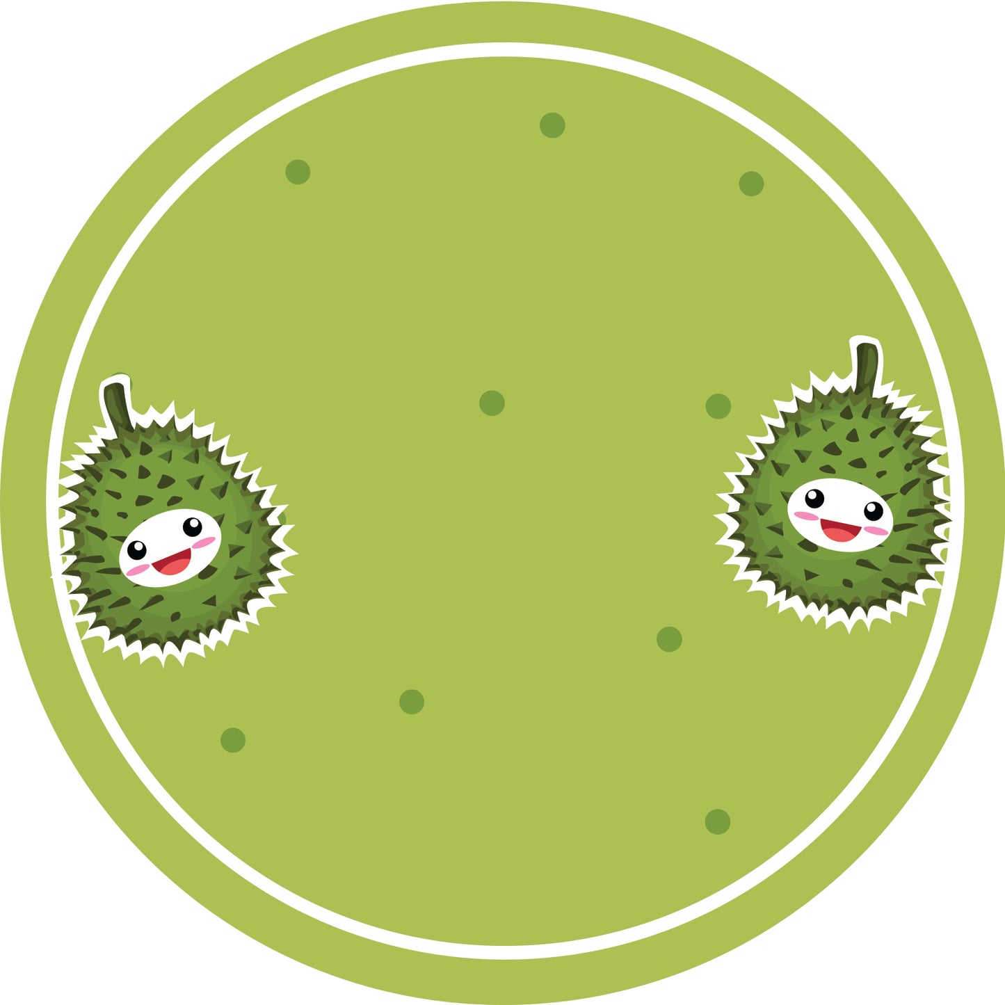 Jam stickers, preserving lables, household lables, round shape labels with matte finish LHMAR17470-Durian Fruit