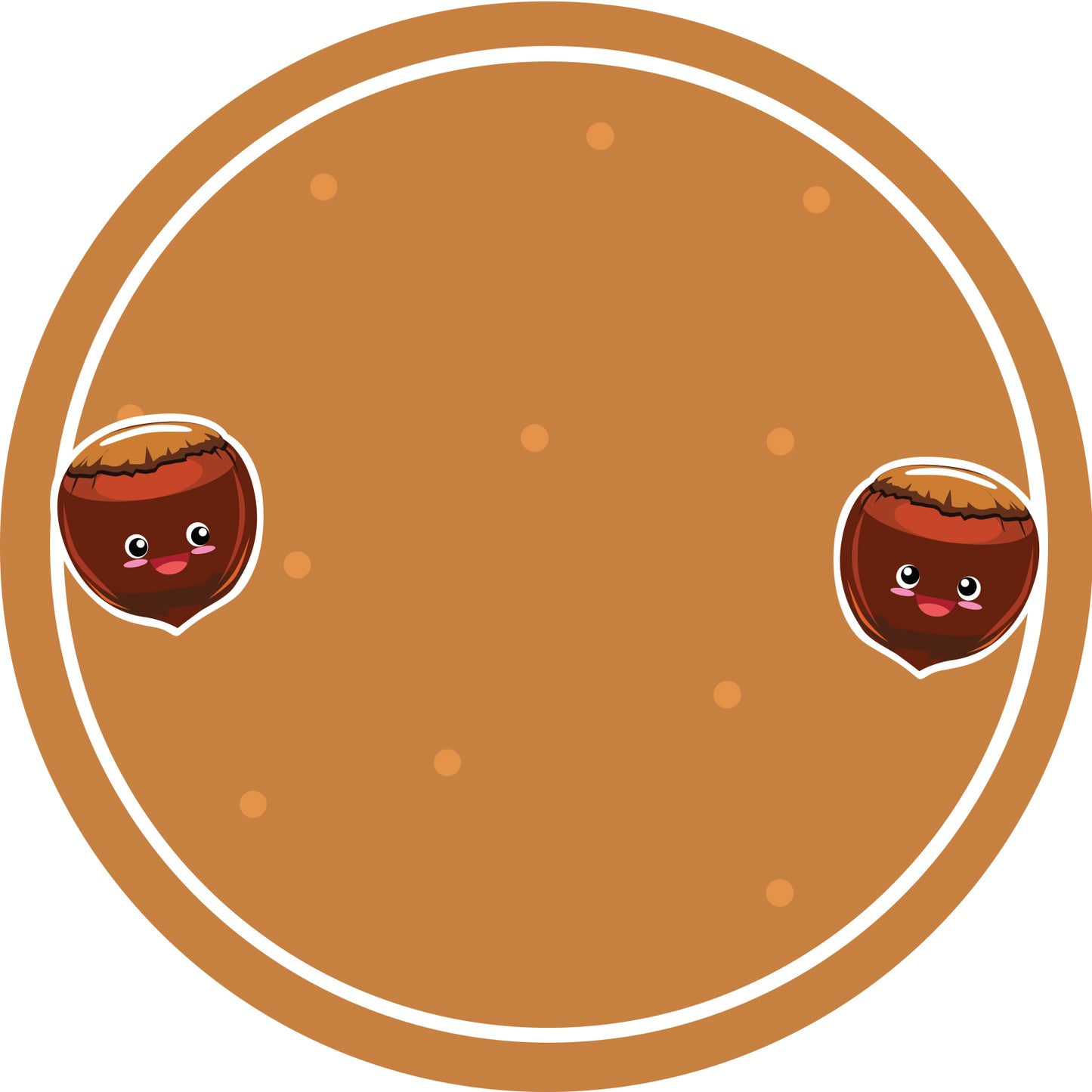 Jam stickers, preserving lables, household lables, round shape labels with matte finish LHMAR17520-Hazelnut