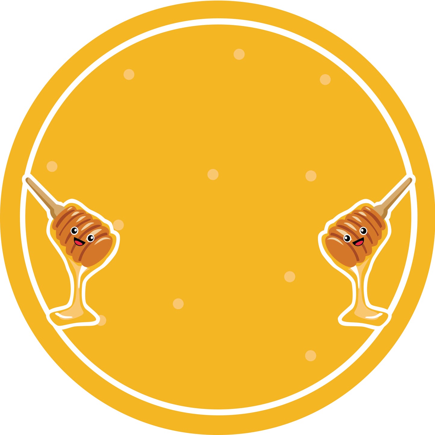 Jam stickers, preserving lables, household lables, round shape labels with matte finish LHMAR17530-Honey