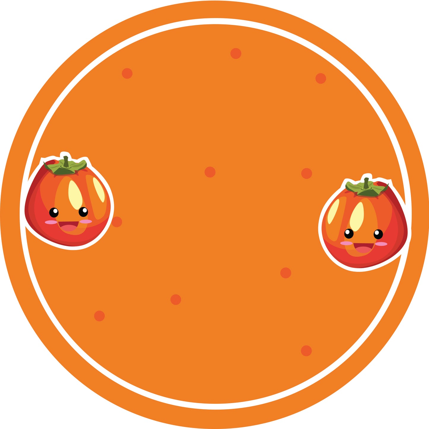 Jam stickers, preserving lables, household lables, round shape labels with matte finish LHMAR17560-Persimmon