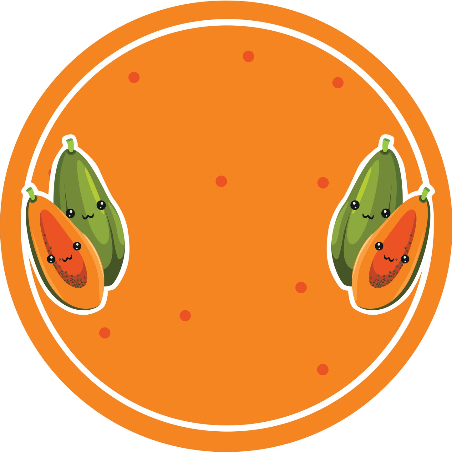 Jam stickers, preserving lables, household lables, round shape labels with matte finish LHMAR17680-Papaya