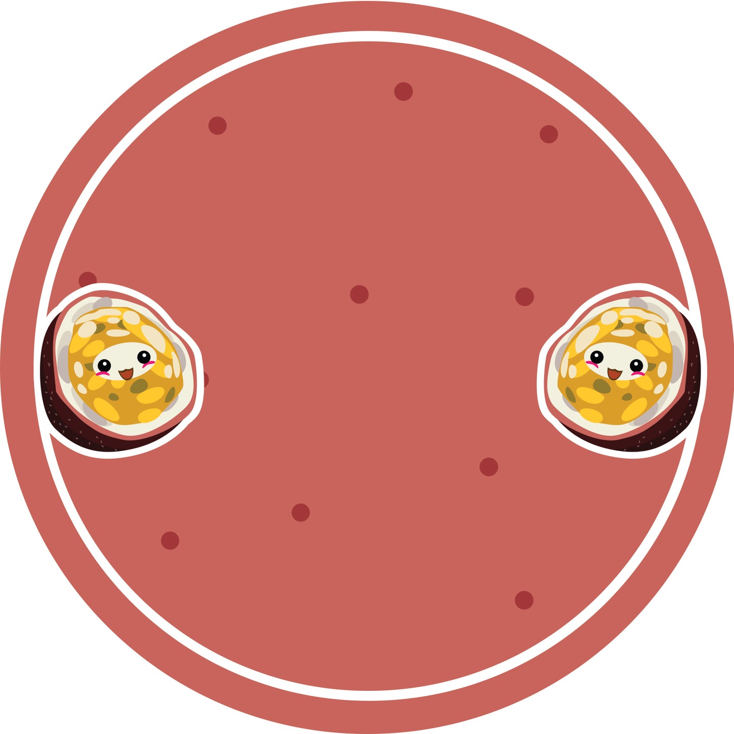 Jam stickers, preserving lables, household lables, round shape labels with matte finish LHMAR17690-Passion Fruit