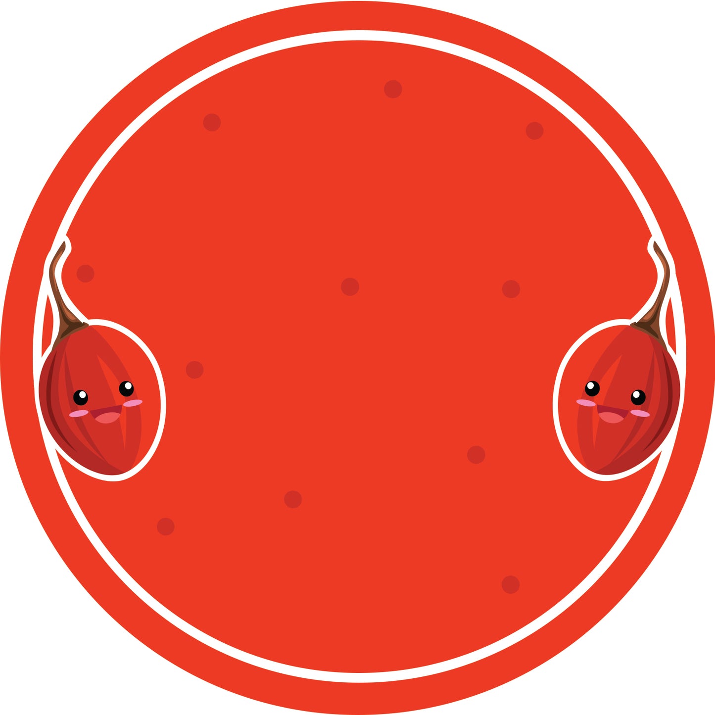 Jam stickers, preserving lables, household lables, round shape labels with matte finish LHMAR17760-Tree Tomato (Tamarillo)