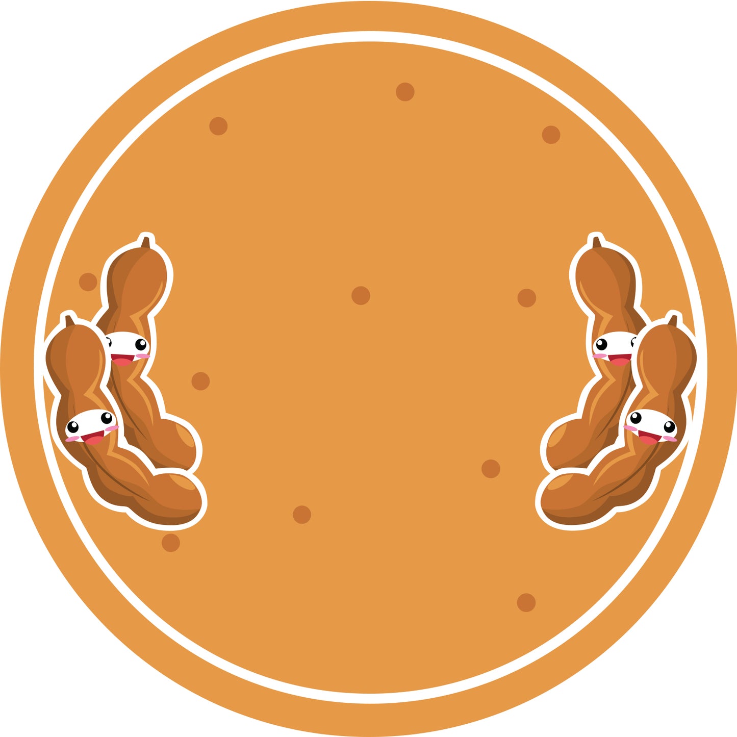 Jam stickers, preserving lables, household lables, round shape labels with matte finish LHMAR17770-Tamarind Tree