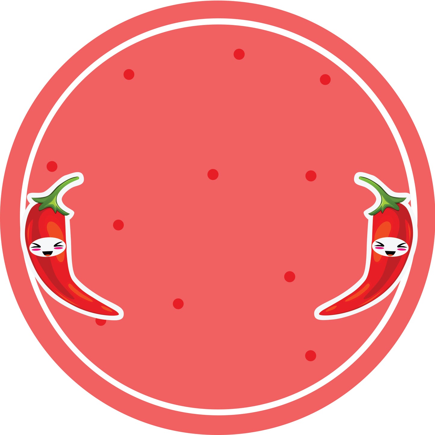 Jam stickers, preserving lables, household lables, round shape labels with matte finish LHMAR17800-Chili Pepper