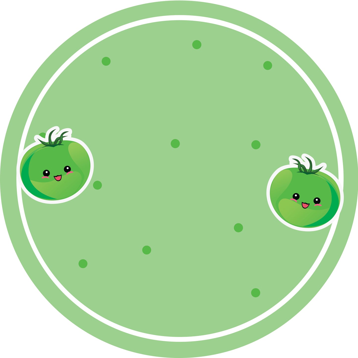 Jam stickers, preserving lables, household lables, round shape labels with matte finish LHMAR17910-Green Tomato