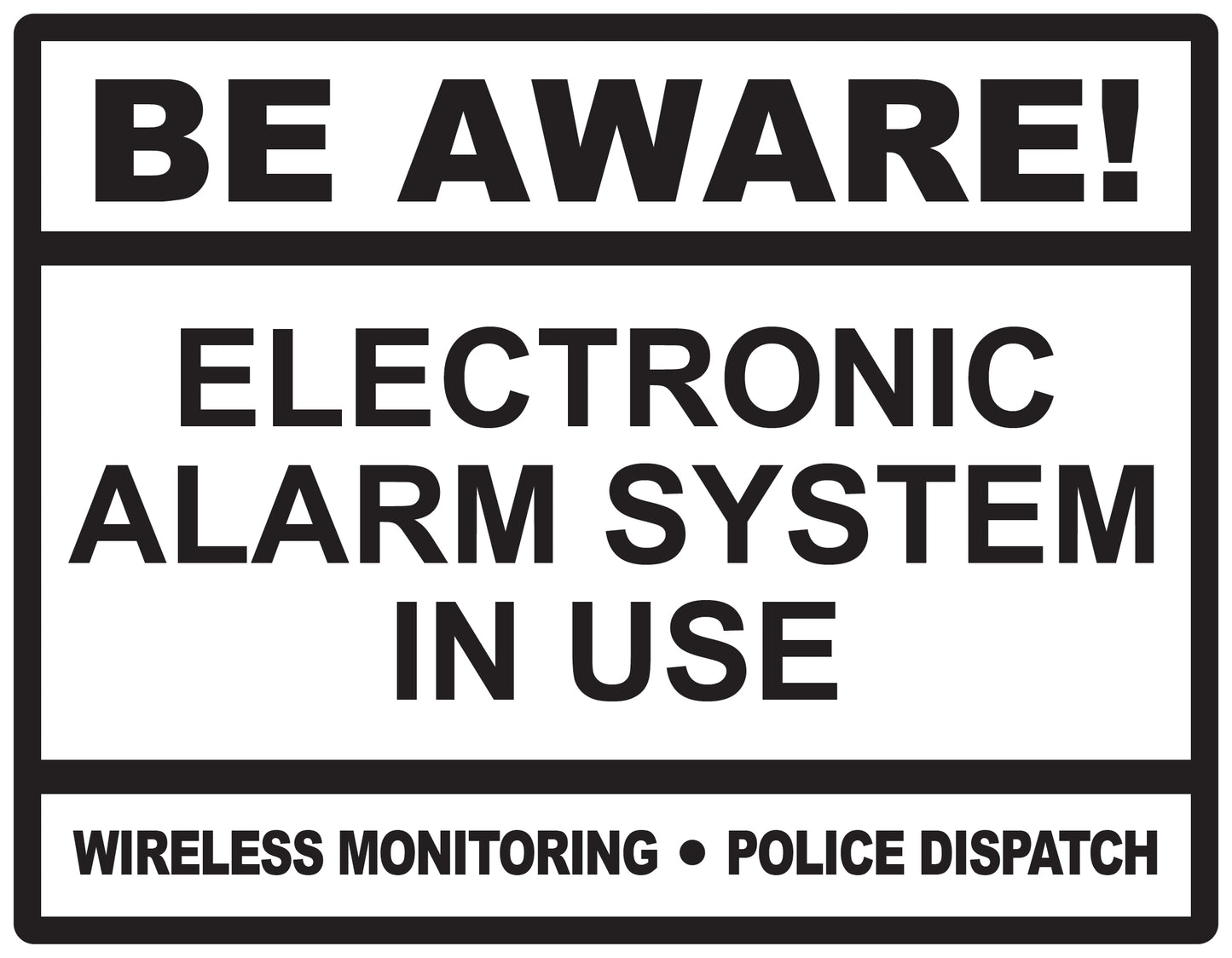 Alarm sticker 2-7 cm LH-ALARM-H-11500-88 Material transparent