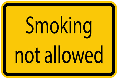 Construction site sticker "Smoking not allowed" yellow LH-BAU-1330