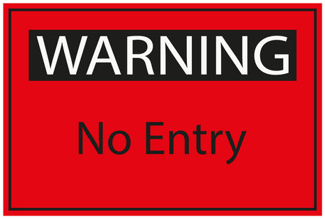 Construction site sticker "WARNING No entry" red LH-BAU-1990