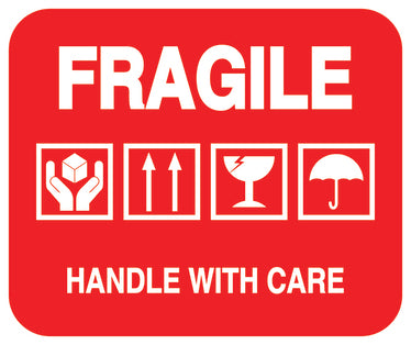 Fragile - Fragile sticker "Fragile Handle with care" LH-FRAGILE-H-10200-0-14
