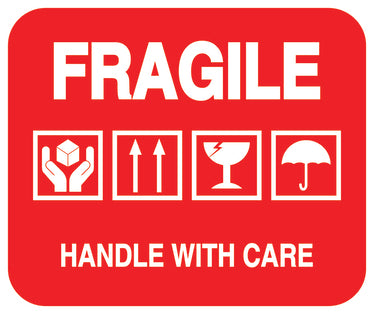 Fragile - Fragile sticker "Fragile  Handle with care" LH-FRAGILE-H-10200-0-14