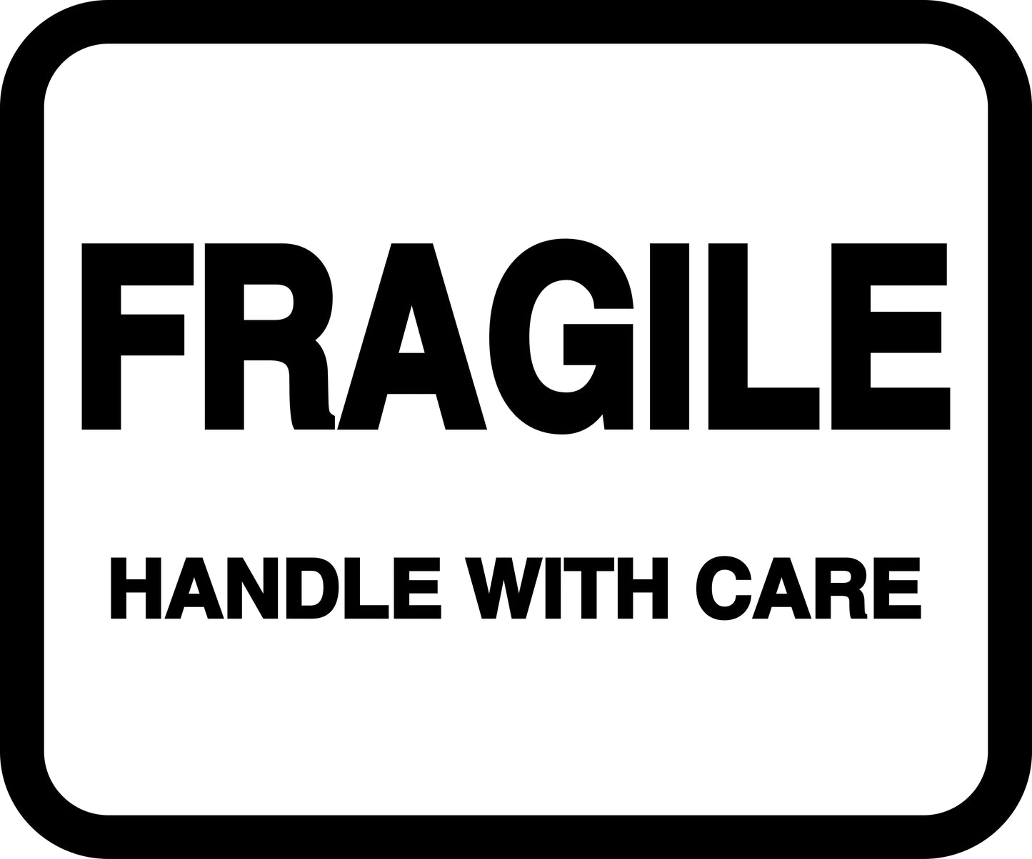 Fragile - Fragile sticker "Handle with care Fragile Thank You" LH-FRAGILE-H-10500-88-0