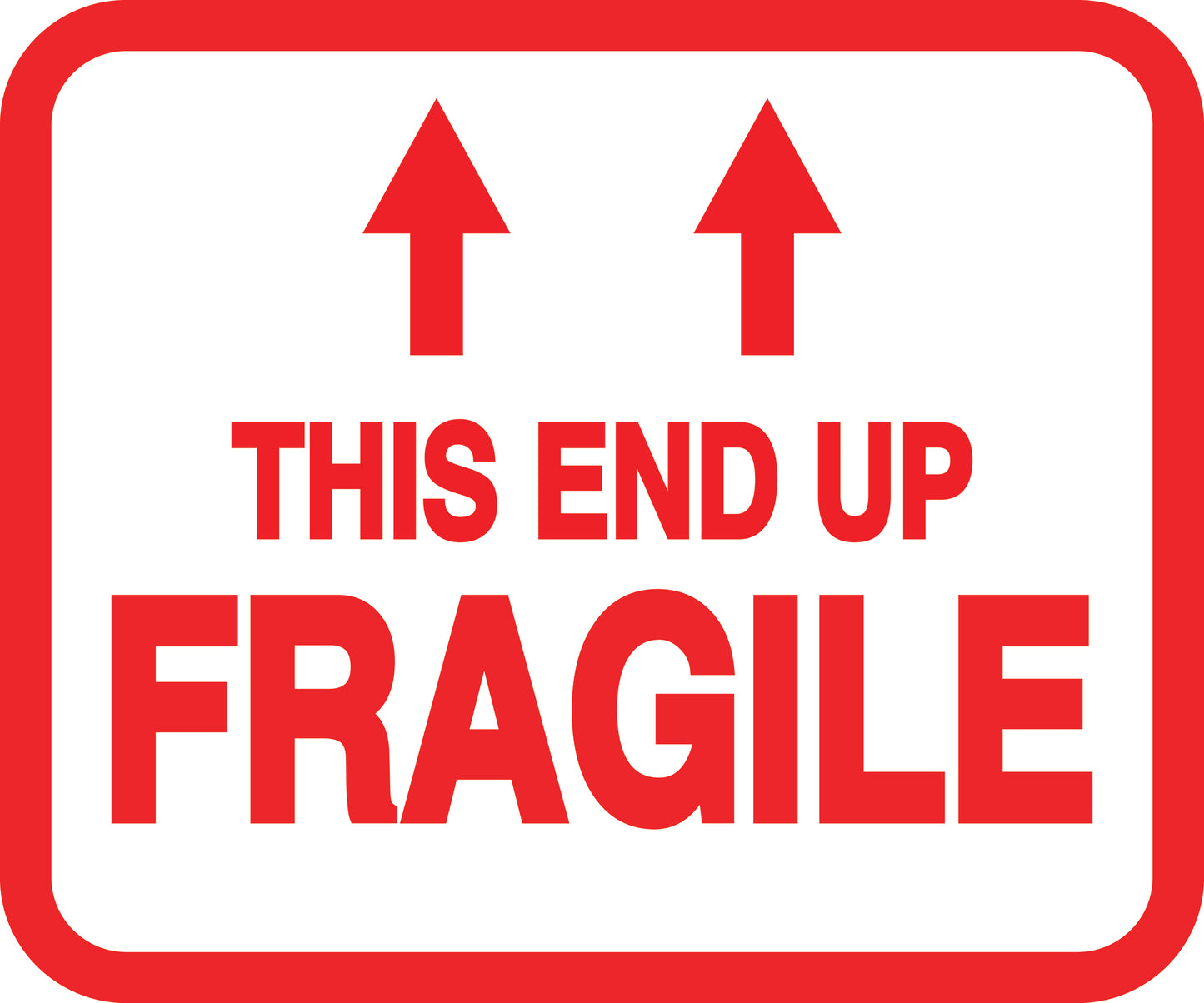 Fragile - Fragile sticker "This end up fragile" LH-FRAGILE-H-10700-14-0