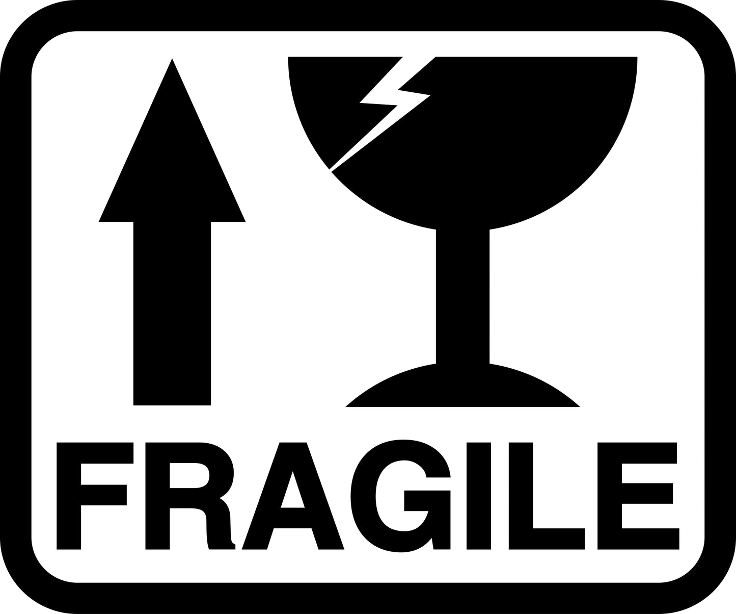 Fragile - Fragile sticker "Fragile" LH-FRAGILE-H-11200-88-0
