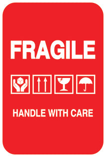 Fragile - Fragile sticker "Fragile Handle with care" LH-FRAGILE-V-10200-0-14