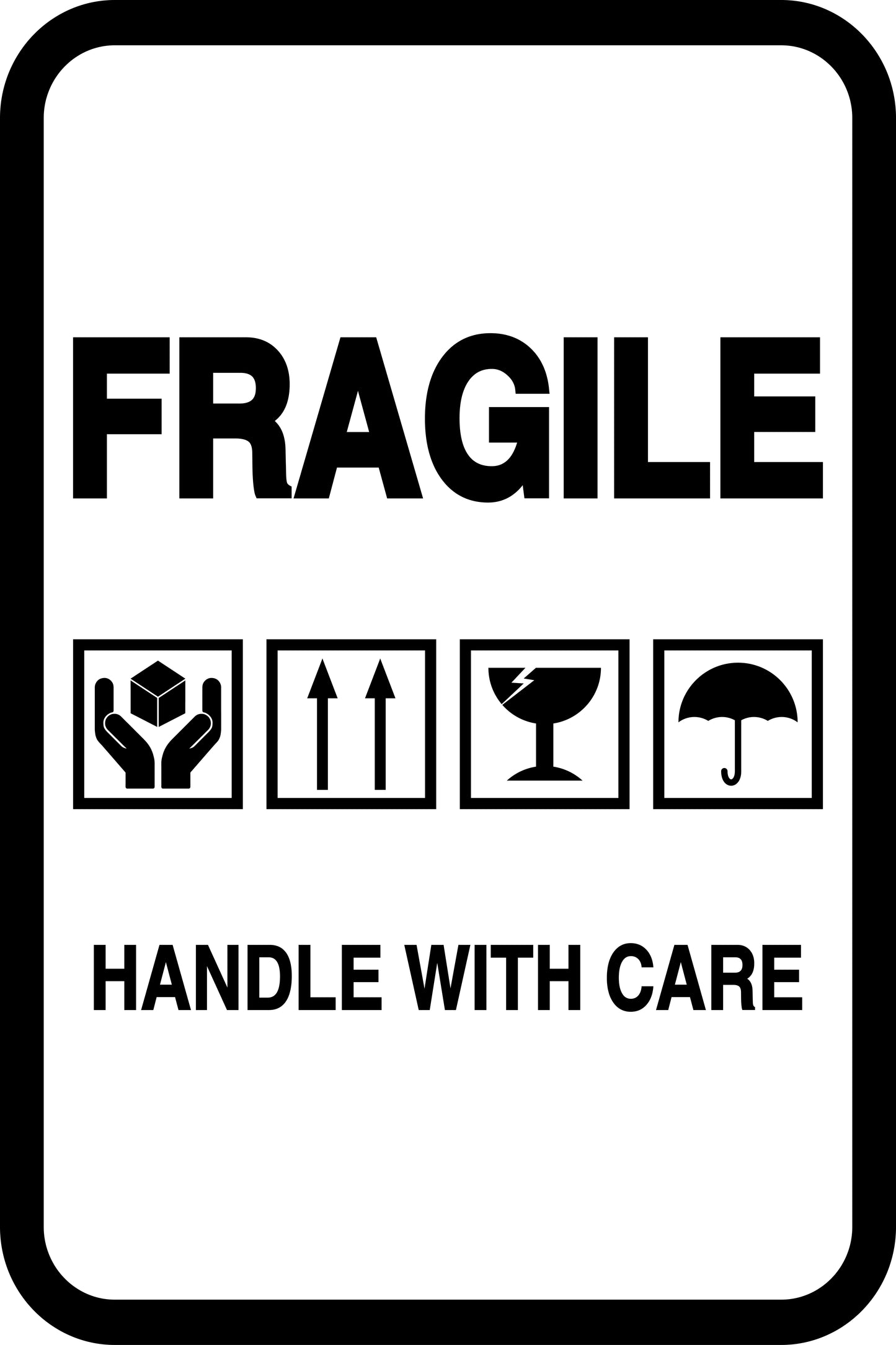 Fragile - Fragile sticker "Fragile Handle with care" LH-FRAGILE-V-10200-88-0